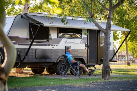 View of Mungindi Caravan Park